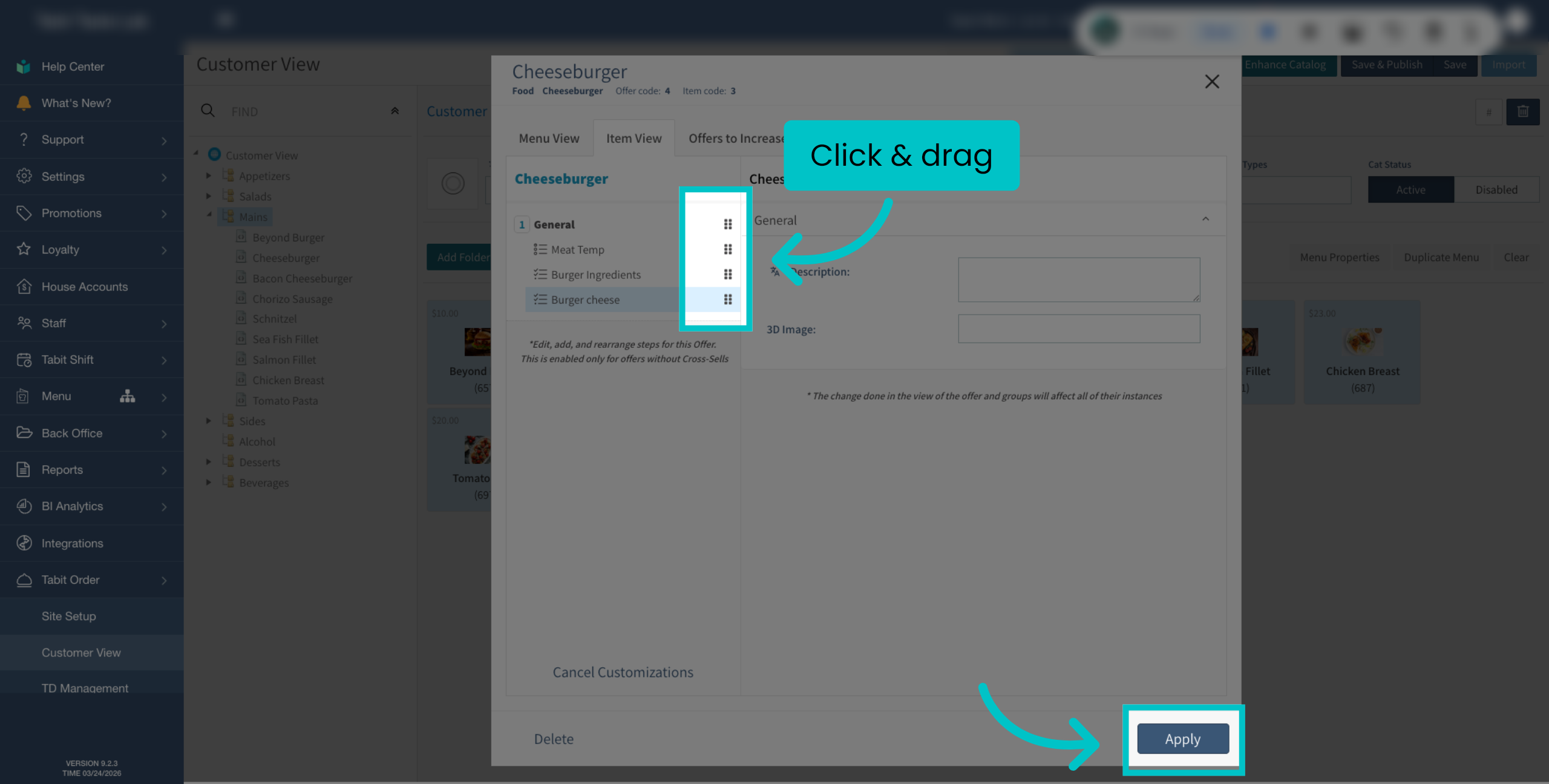 Setting the order of offer groups in Tabit Order – Tabit Help Center