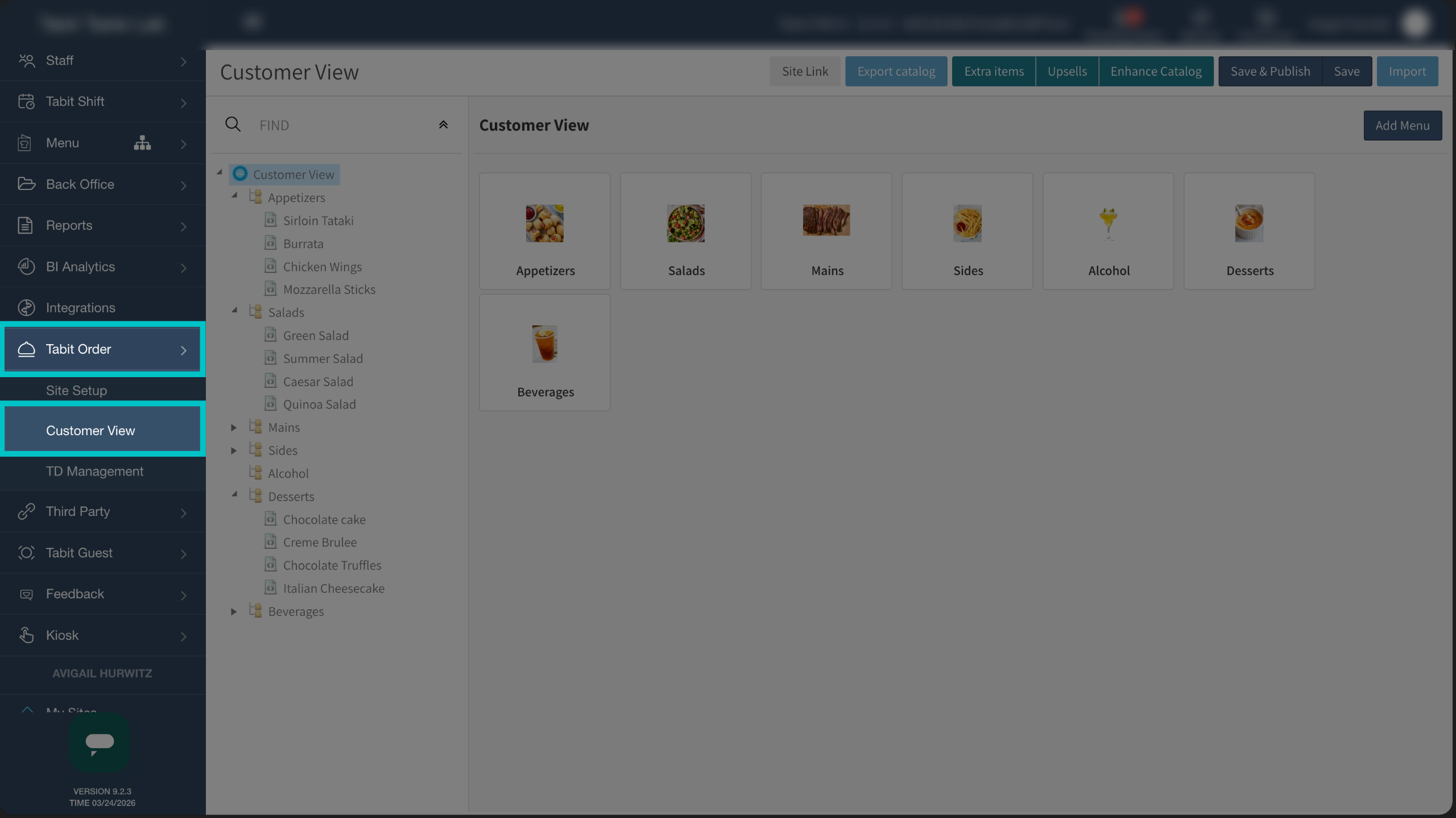 Setting the order of offer groups in Tabit Order – Tabit Help Center