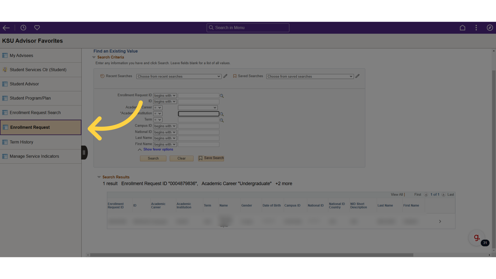 Article - View Enrollment Request His...