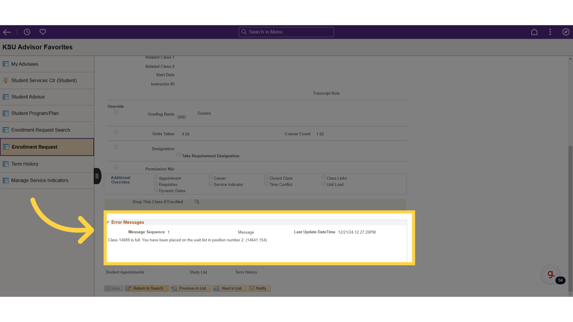 Article - View Enrollment Request His...