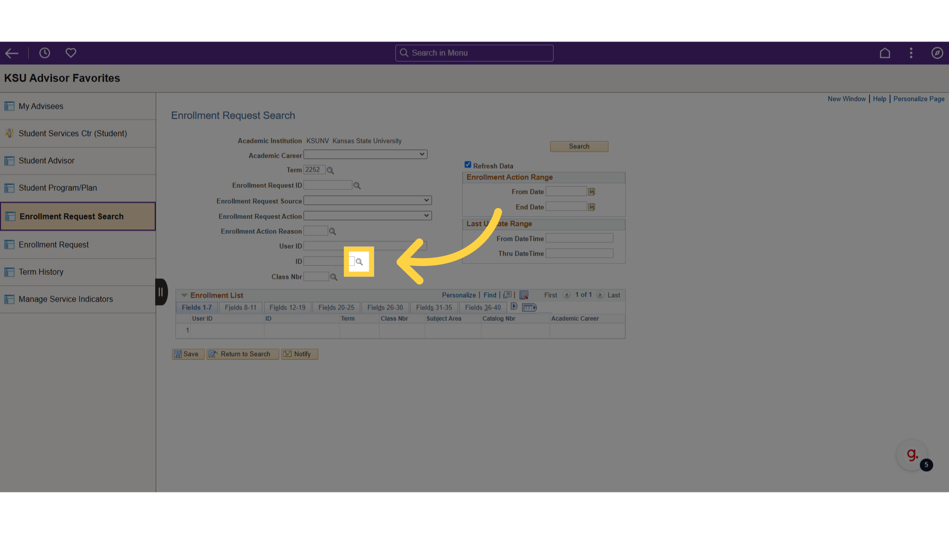 Article - View Enrollment Request His...