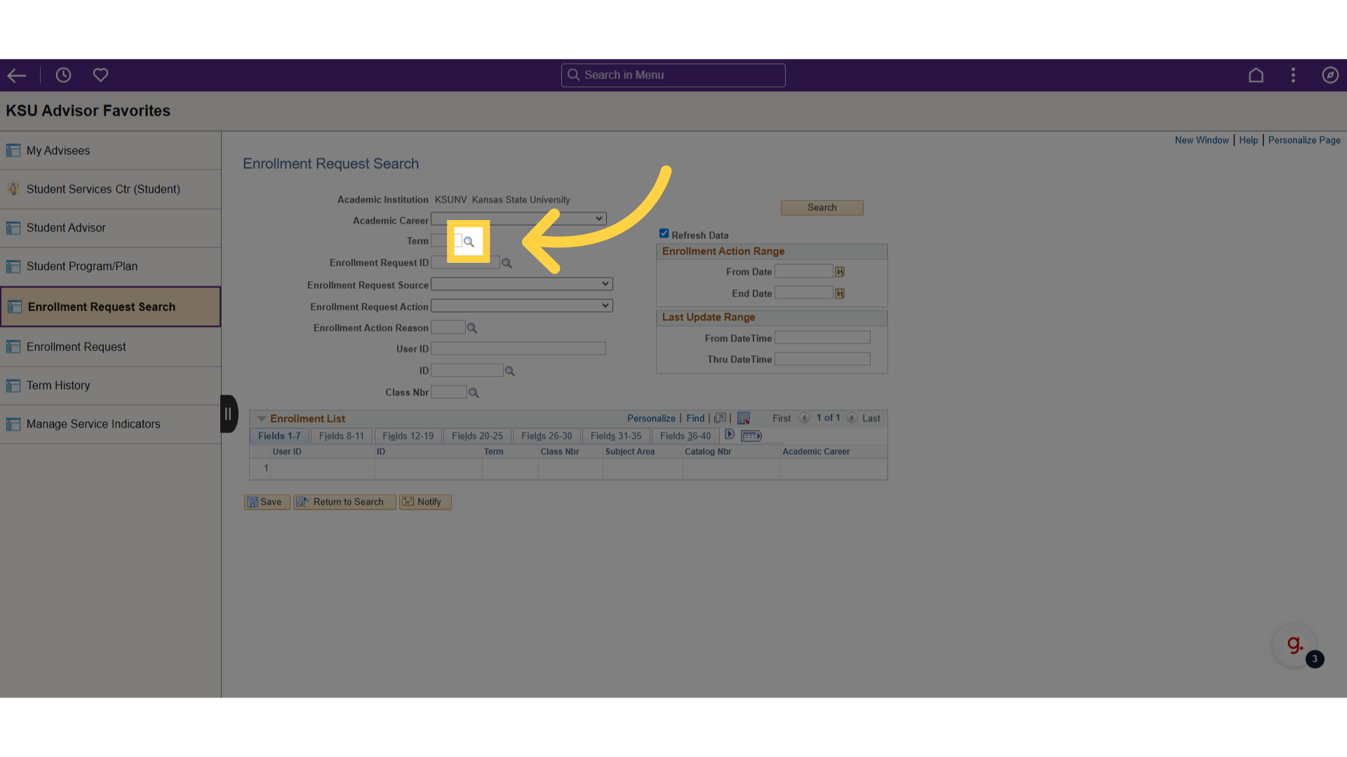 Article - View Enrollment Request His...