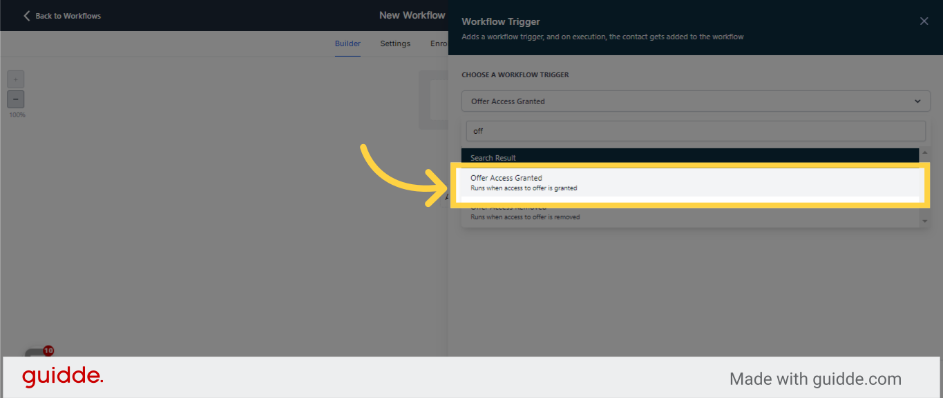 Workflow Trigger - Offer Access Granted | SURPLUS SYSTEMS