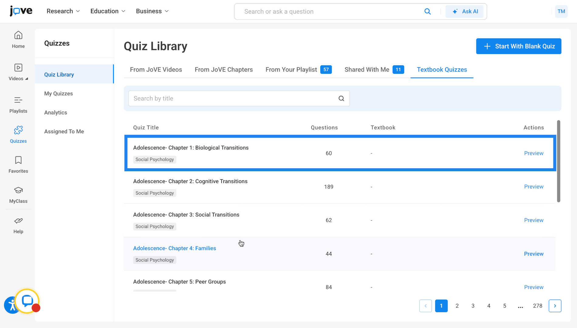 Creating a New Quiz (Quiz Library) – JoVE