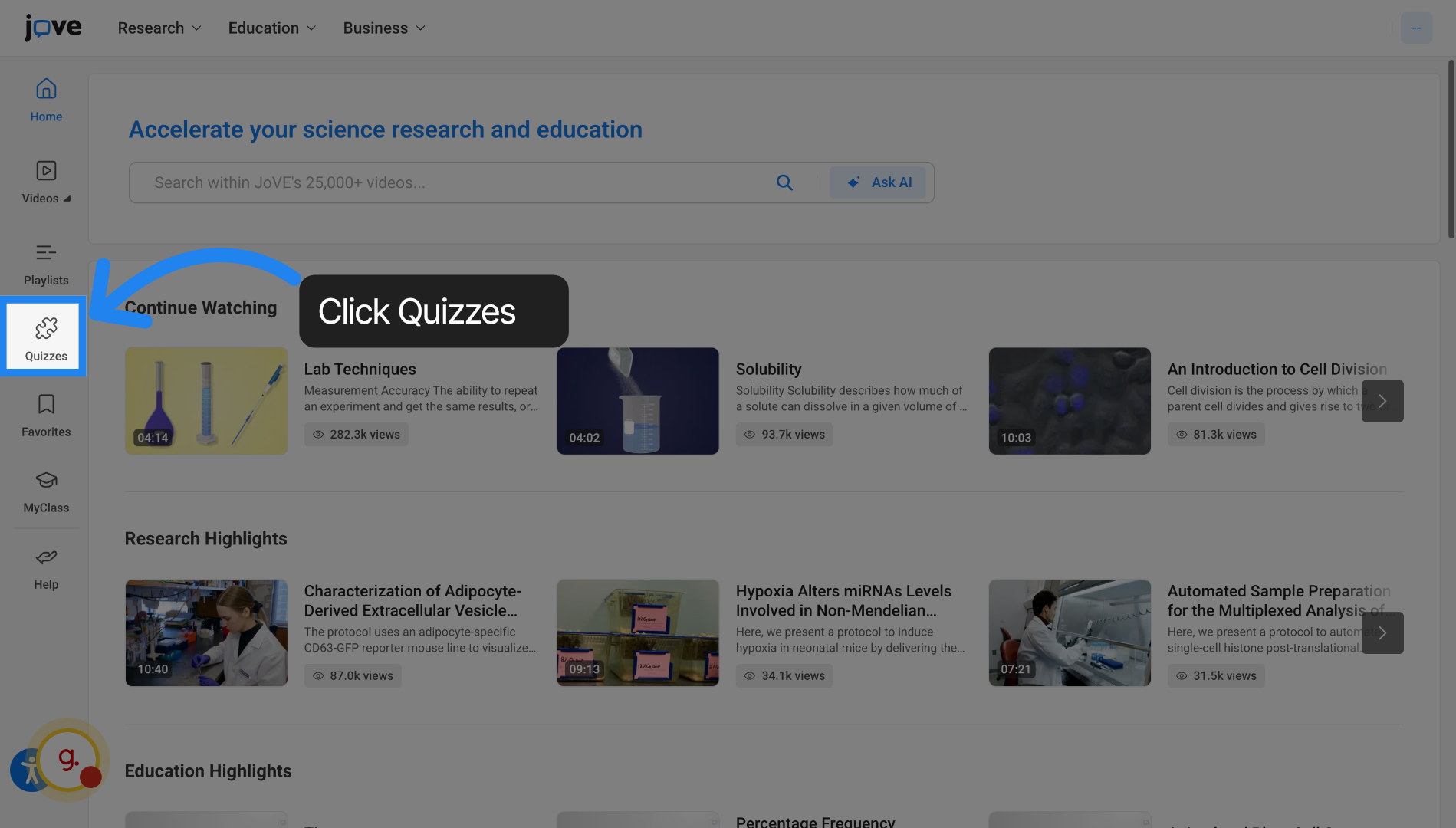 [New] How to access JoVE Quiz – JoVE