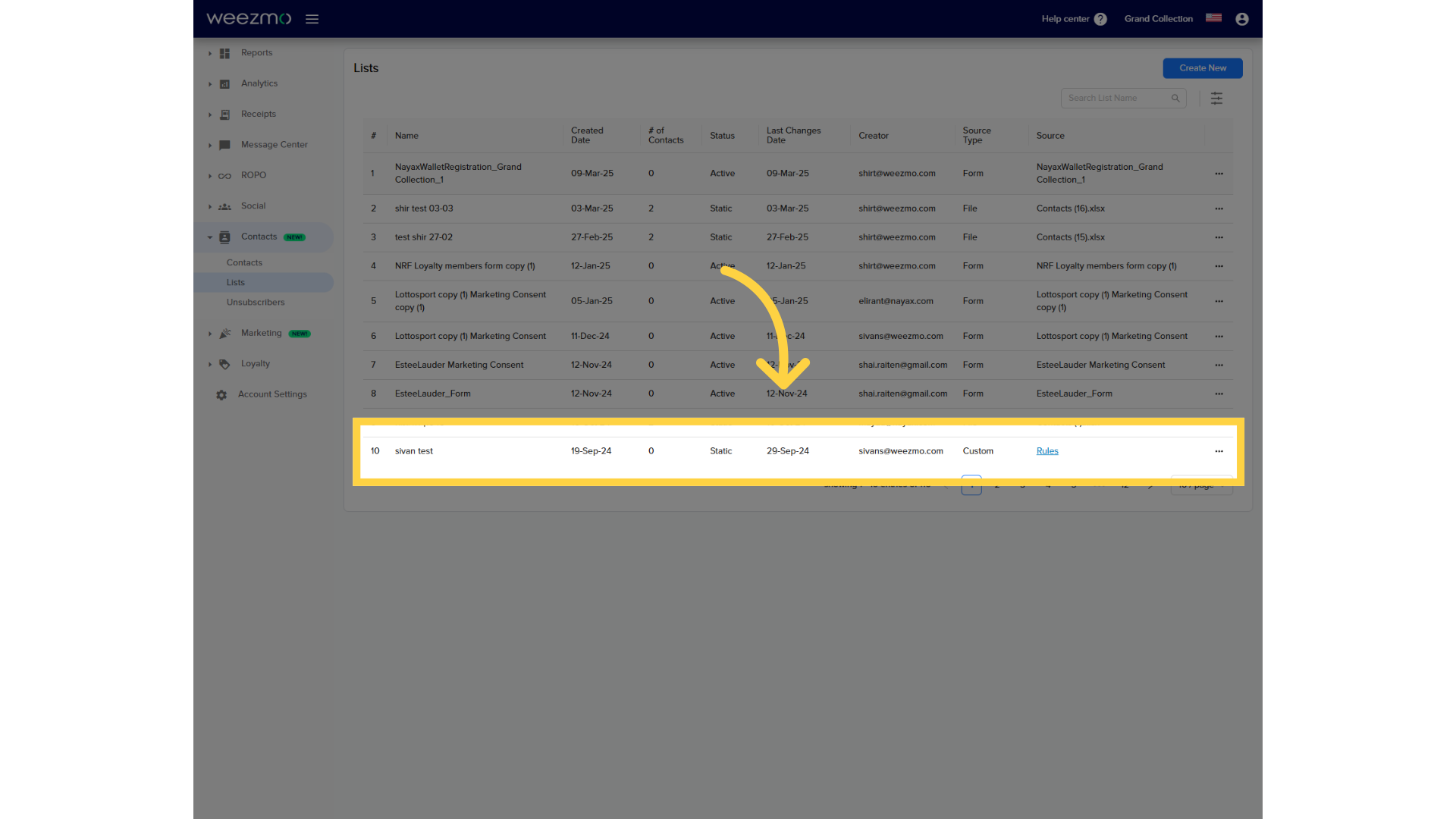 How To Update Dynamic Contact Lists - Knowledge Base