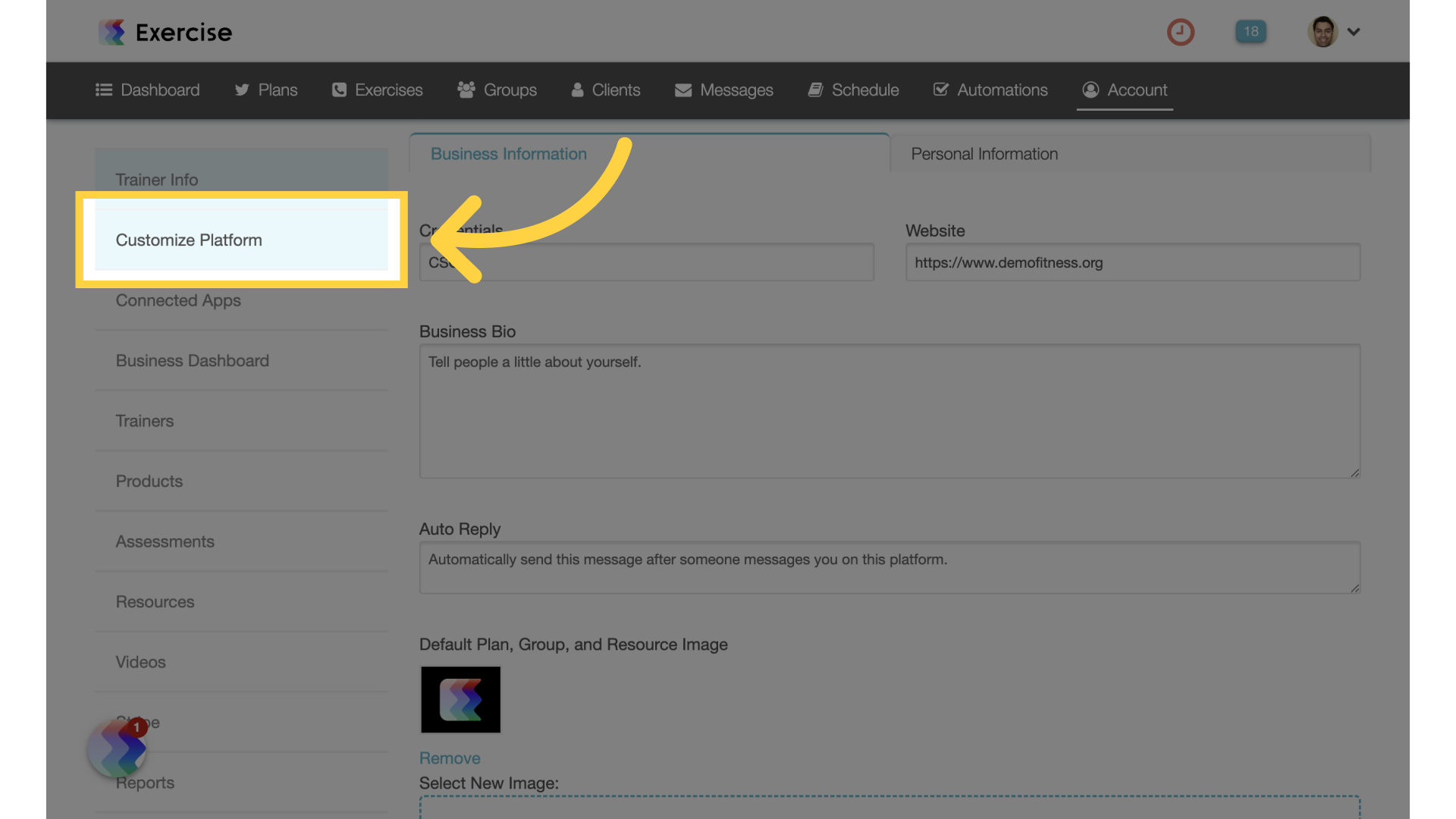 Open Gym Check-in to a Specific Service | Exercise.com Knowledge Base