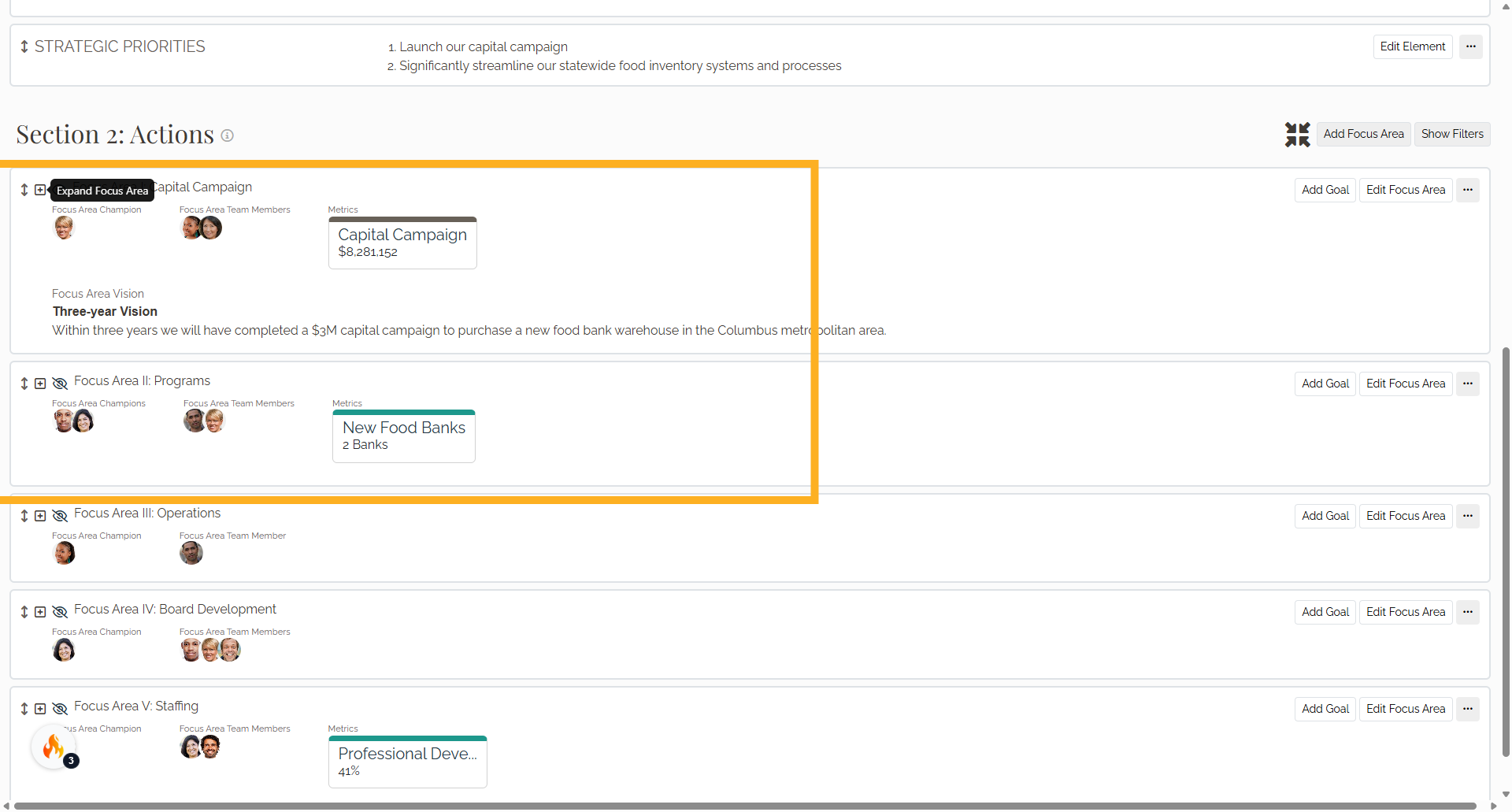 Re-Arrange Goals and Action Items - Causey
