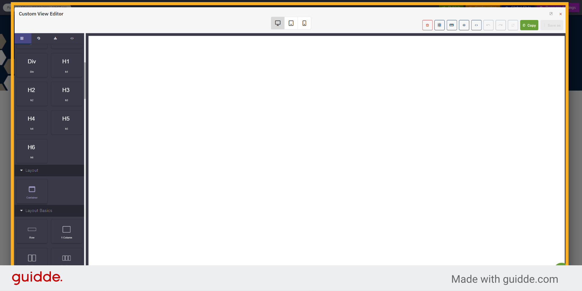Template Builder Editor