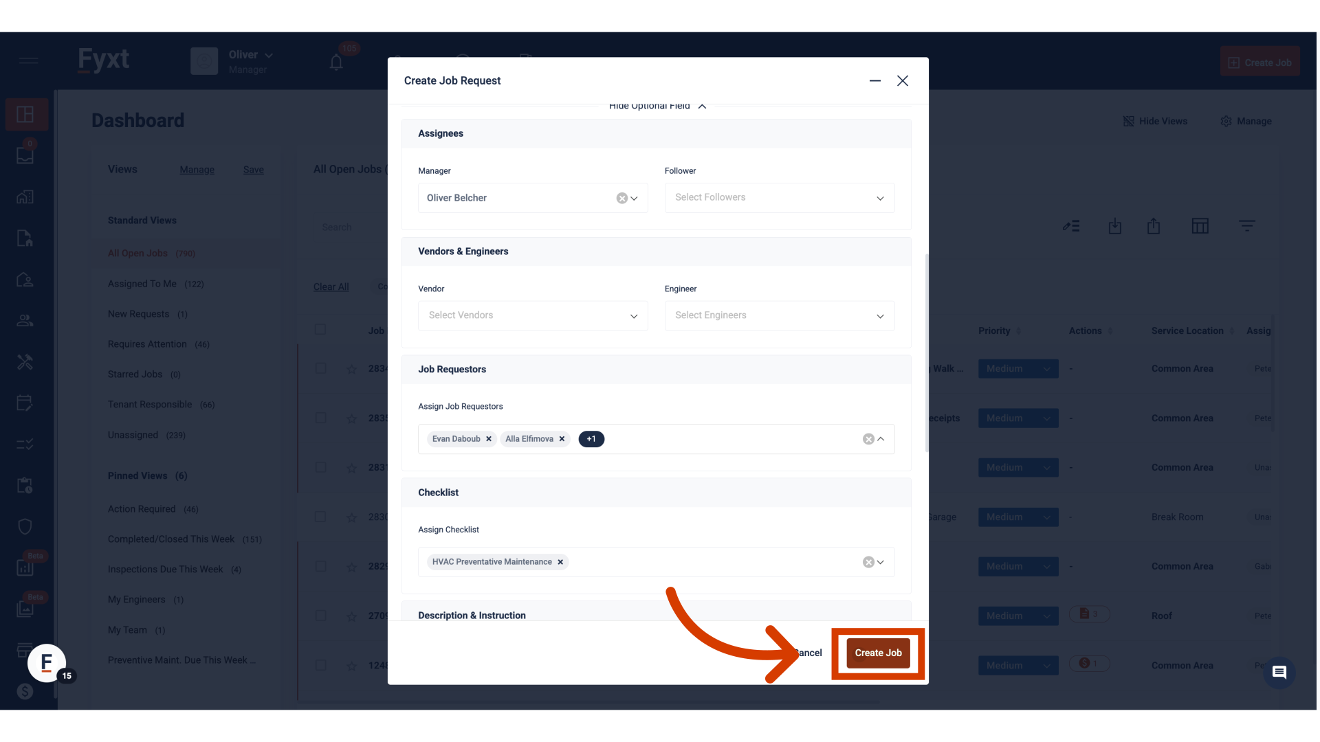 Work Requestor Tracking Job Requestors