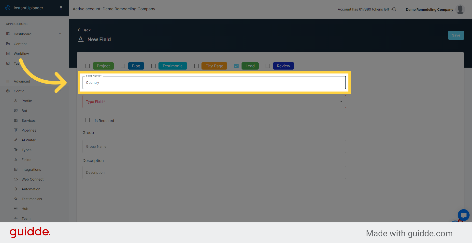 Capturing Custom Fields with Your Chatbot | InstantUploader