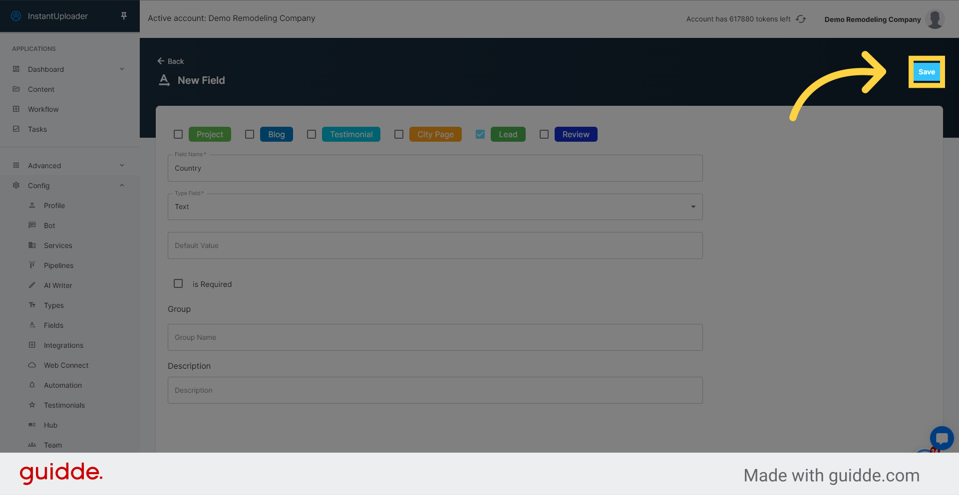 Capturing Custom Fields with Your Chatbot | InstantUploader