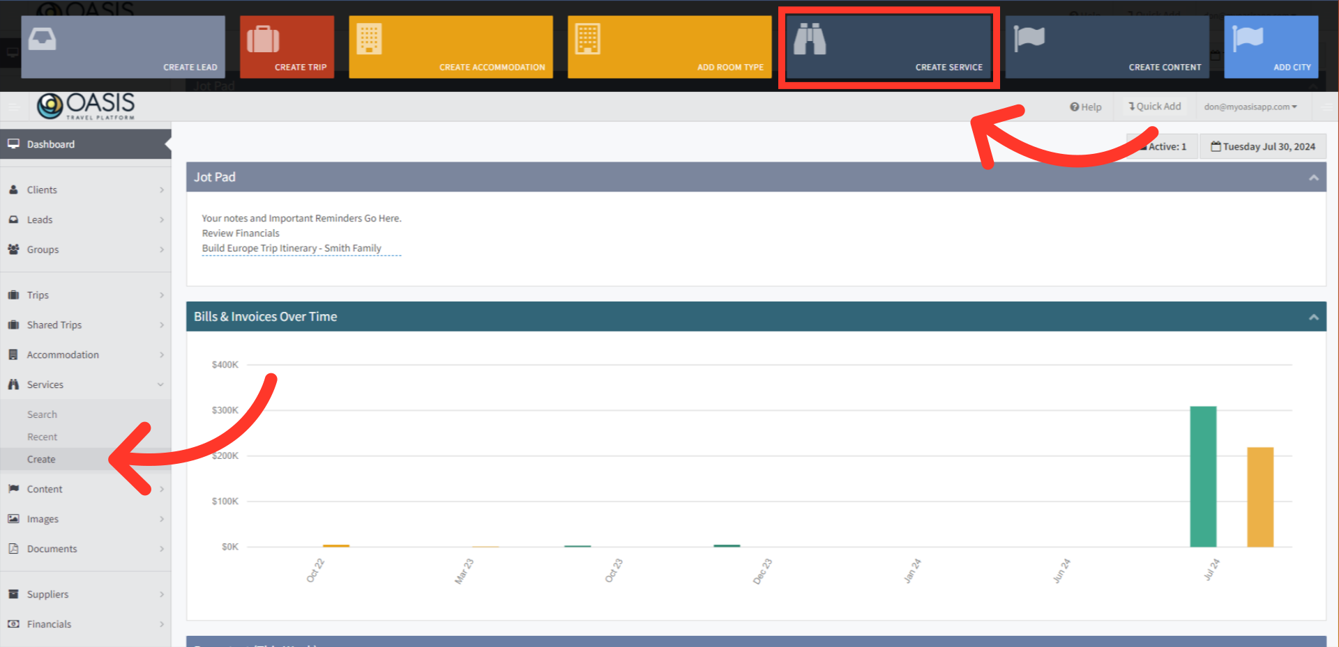 How to create a service
