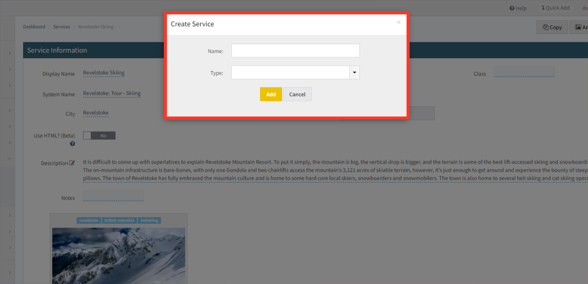 How to create a service