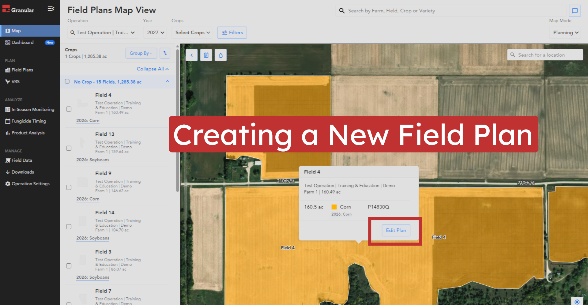 Field Planning – Granular Insights